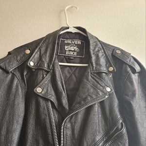 Vintage Mens Leather Biker Jacket size 40